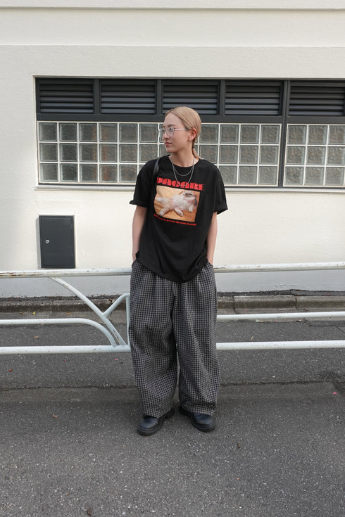 チェックボリュームラフパンツ